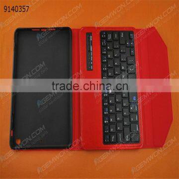 Bluetooth Keyboard for IPad Mini,red Plastic Keyboard+ High Quality PU Removable Plastic Keyboard With Synthetic Leather photo-2