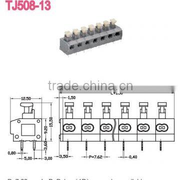 PCB terminal screwless 2 way Connectors Terminal Blocks TJ508-13