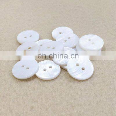 Cheapest Factory Price Round Natural Two Holes Mop Pearl White Shell Buttons