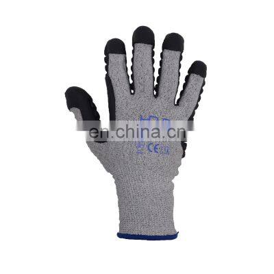 HANDLANDY Excellent Grip Vibration-Resistant Cut Resistant Safety Working TPE Dippedwork Protection Gloves photo-2