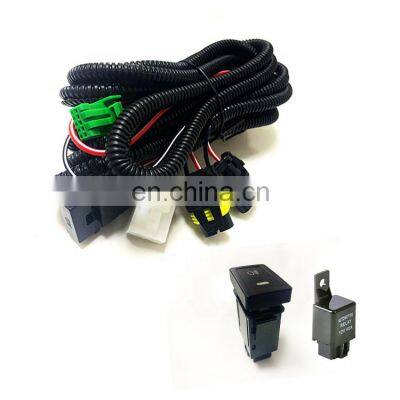 Auto Foglamp Wire Harness With Switch Lighting Wiring System For Use With Oem Switch For Suzuki Swift