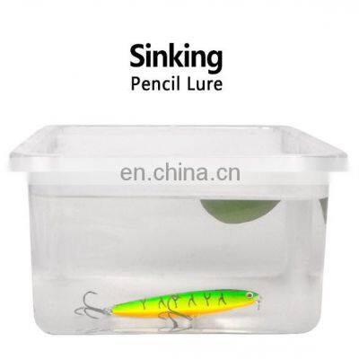 Amazon Top Sales Sinking Pencil Lure 6 Colors 80/100mm Pencil Fishing Hard Lure Wholesale photo-5