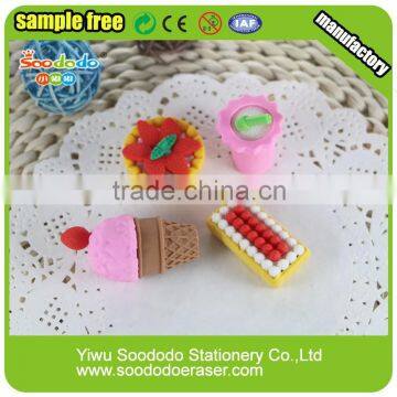 3D cakes and food puzzle shaped eraser