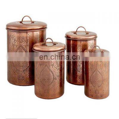 copper antique large canister sets