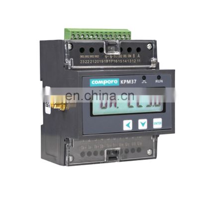 LCD display ac power meter 400V DIN rail smart power analyzer three phase meter