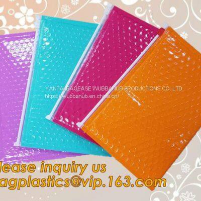 Hot Metallic Colorful Bagease Packaging Zipper Bubble Bag For Cosmetic Packaging,k Bubble Bags Are Made of PET/CP photo-2