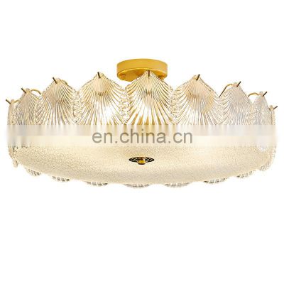 LED ceiling lamp bedroom and living room square crystal ceiling lamp aisle light luxury creative lighting