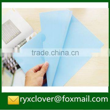 4C Printing Clear pp Plastic Folder/ A4 Size L Shaped Folder photo-4