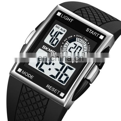 Skmei 1967 New Design Men PU Strap Digital Watch Led Light Electronic Meter  30m Waterproof