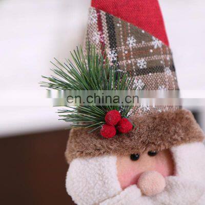 Santa Claus Christmas Ornaments Tree Decor Elk Snowman Plush Christmas Doll Decorations For Home 2022 Navidad Pendant Gift Kids