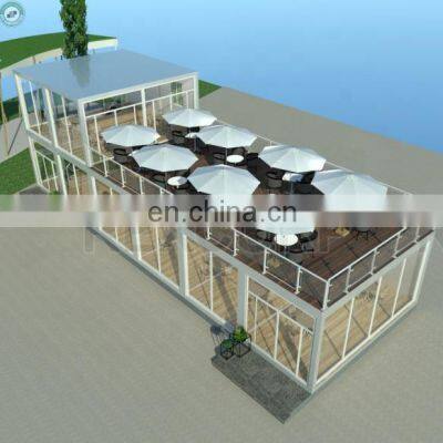 108sqm Full Glass Food Containers Restaurant 2 Storey Coffee Shop Fast Food Restaurant Design Drink Shop photo-4
