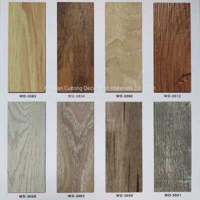 Wood grain PVC floor plastic stone plastic floor club room wine cellar tea house LVT sheet flooring Foshan wholesale rubber