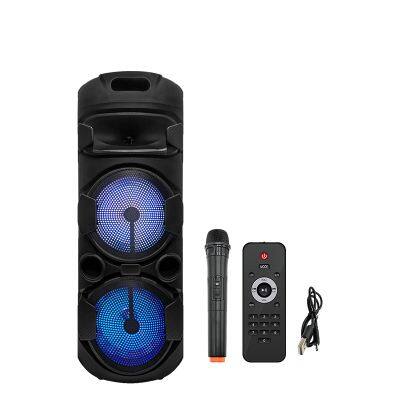 ZQS8220 wholesale subwoofer 40W power dual 8 inch speaker wireless bass sound bluetooth speaker