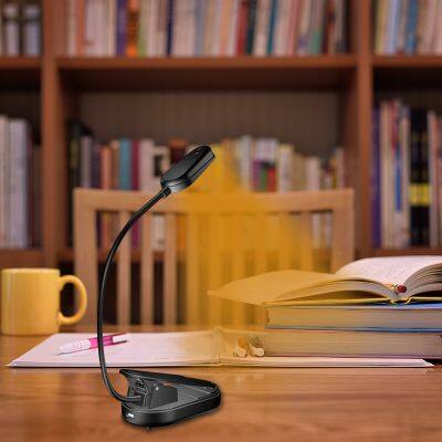 Clip on Foldable Smart Rechargeable Amber No Blu-ray Reading led book light