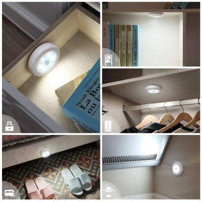 6LED BeadSensor Night Light PIR Infrared Motion LED Bulbs Auto On and Off Closet Battery Power For Home Wall Lamp Cabinet Stairs photo-4