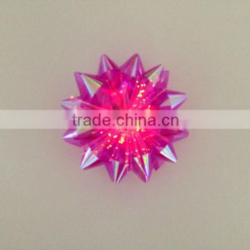 Glitter Ribbon Star Bows with LED Lights and Ribbon Eggs Package with PVC box for Decoration