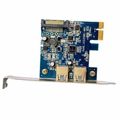 2 Ports PCI-E to USB Type a Expansion Card 5Gbps Converter Adapter Card photo-3