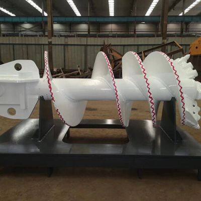 Taladros hidráulicos de tierra para pilotes de construcción y herramientas de perforación con dientes en forma de bala o planos para capas de suelo y roca