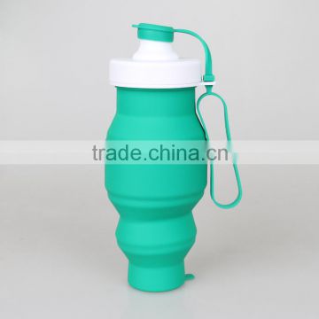 good quality hot sale protable silicone folding plastic water bottle