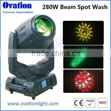 guangzhou hot selling 280W 10R beam wash spot 3in1 professional LED moving head lighting