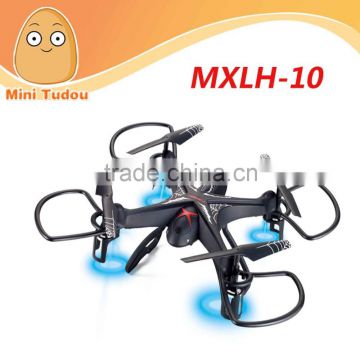 MXLH-10 2.4G 6-AXIS RC quadcopter can with 2MP HD camera 3D flip RC drone with light