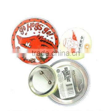 Round flashing tin button badge wtih safety pin                        
                                                Quality Choice