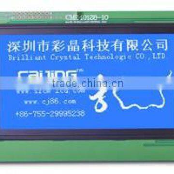 240x128 STN blue white lcd display module with LED backlight support serial parallel ,T6963C