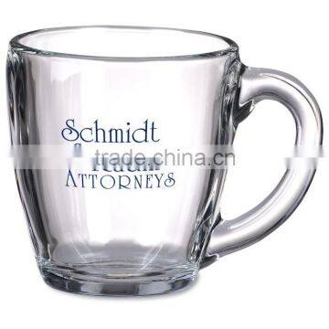 16oz clear glass beer mug with handle