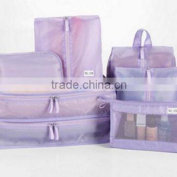 7pcs/set Portable Foldable Nylon Luggage Clothes Sports Bags Toiletry Travel Bag