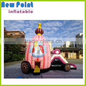 PVC high quality Pumpkin inflatable bounce house slide for kids