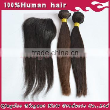 China Factory 7A Unprocessed Wholesaler Double Weft Brazilian Virgin Hair Full Cuticle Lace Closure