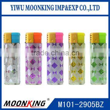 yiwu wholesale piezo lighter plastic material windproof lighter with custom picture