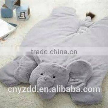 Plush elephant play mat/large gray play blankets