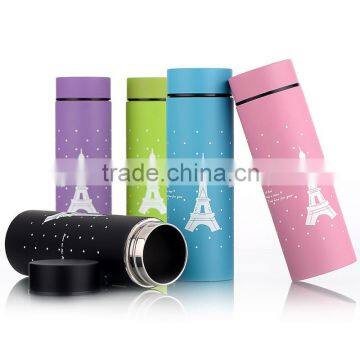 Eiffel Tower logo Vacuum Stainless Steel Vacuum Flask Water Bottles