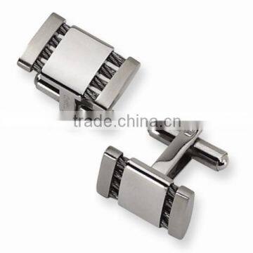 Brushed Stainless steel Cuff Links