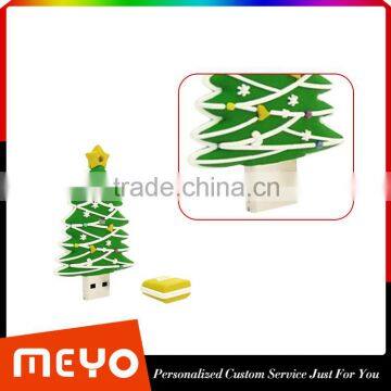 Warehouse Custom Made Christmas Tree Shpe USB Flash Drive Christmas Gift Item photo-3