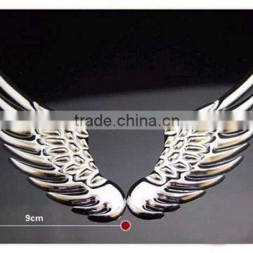 3D Chrome Metal Angel's Wings decoration Badge Emble Sliver Car Auto stickers