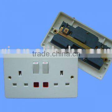 2 gang wall switched socket
