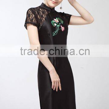 china new dress handmade embroidery in suzhou