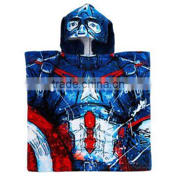 New design cotton 100% towel poncho fabric printing