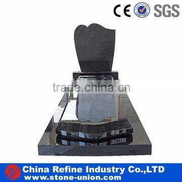 Absolute Black Granite Tombstone, China Black Cheap Headstones photo-4