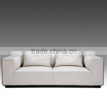 Elegant fabric sofa classic white sofa modern design two seat sofa