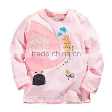 long sleeve t shirt wholesale china for kids pink elephant printing picture