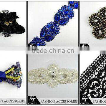 Bling Bling Trim Lace Collar Applique for 2013 Kavatar Shoes