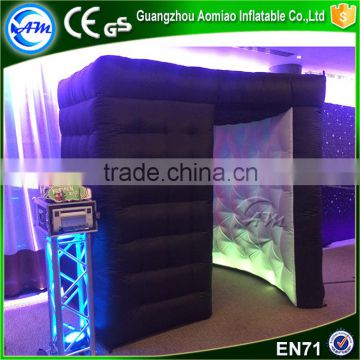 2016 customize black lighting inflatable photo booth with led for advertising