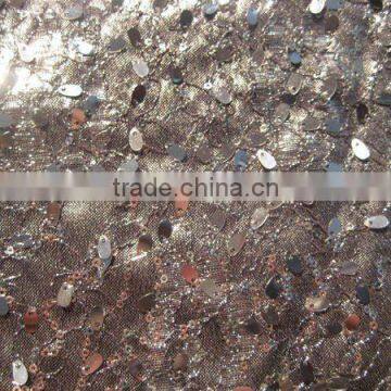 poly sequin mesh embroidery fabric