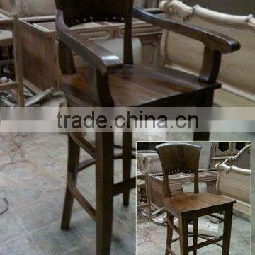 Bar Chair with Armrest Full Back-Seat - Wooden Bar Chair