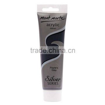 Mont Marte silver series acrylic paint 100ml - Paynes Grey