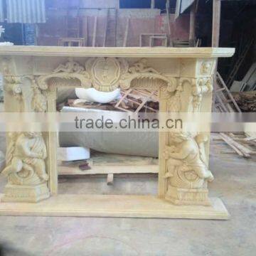 Artificial stone fireplace outdoor