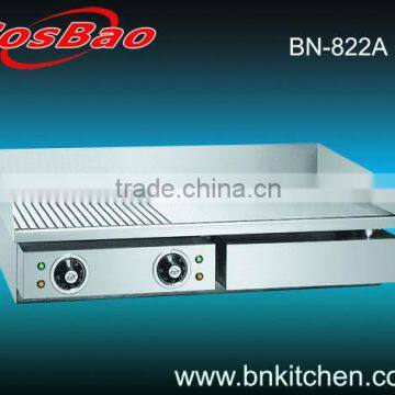 Induction electric griddle for commercial restaurant equipment